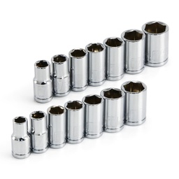 [14 PC 1/4 DR. SAE / MM SOCKET] 640087
